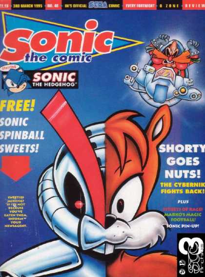 Sonic the Comic 46 - The Hedgehog - Shorty Goes Nuts - The Cybernik - Spinball - Fights Back