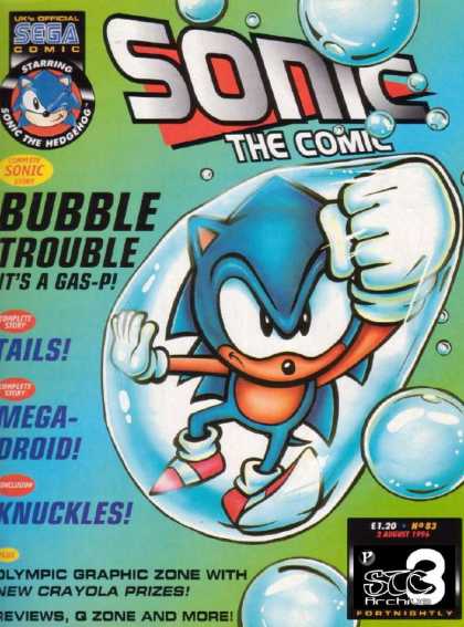 Sonic the Comic 83 - Bubble - Gas - Olympics - Tails - Mega-droid