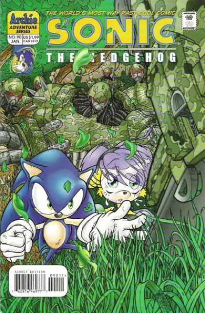 Sonic the Hedgehog 90 - Blue - Animals - Forest - Robots - Grass - Ken Penders