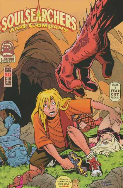 Soulsearchers and Company 66 - Fear City - Issue 66 May - Cave - Pistol - Frog Man - Amanda Conner, Steve Leialoha