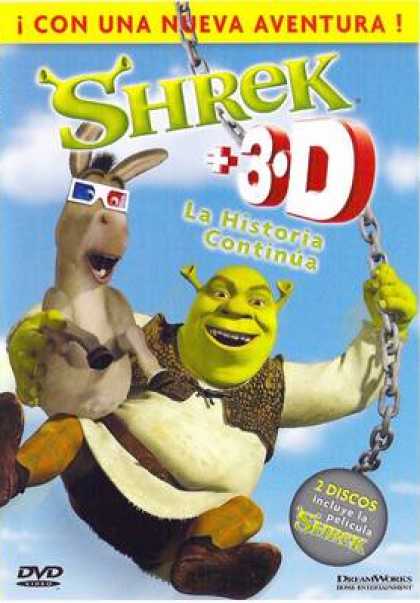 Spanish DVDs - Shrek 3-D
