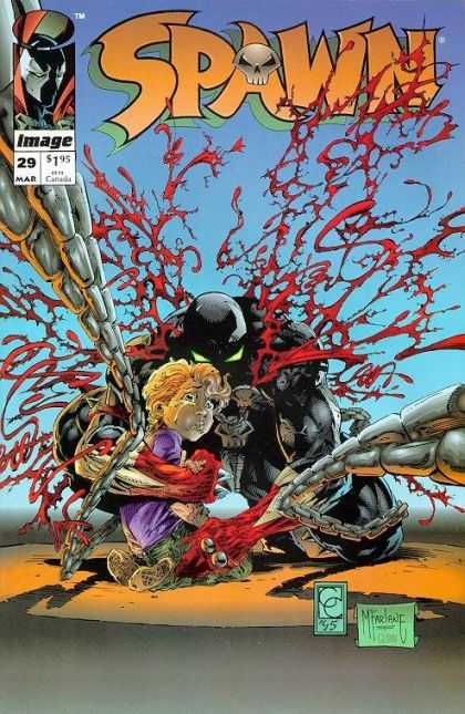 Spawn 29 - 29 Mar - Bloody - Chains - Hug - Black - Greg Capullo, Todd McFarlane