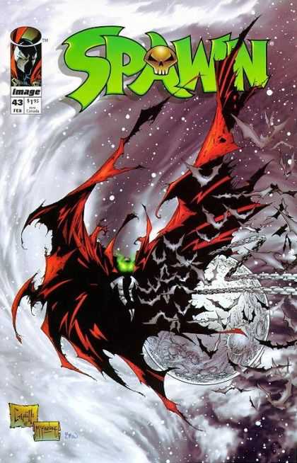 Spawn 43 - Bats - Chains - Cape - Glowing Eyes - Moon - Greg Capullo, Todd McFarlane