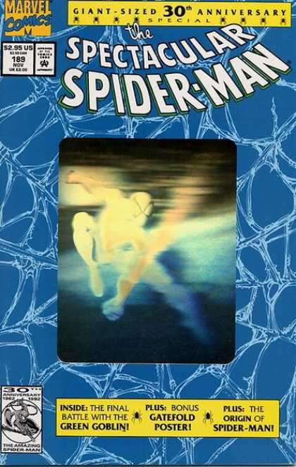 Spectacular Spider-Man (1976) 189 - Marvel Comics - Spiderman - The Final Battle With The Green Goblin - Bonus Gatefol Poster - The Origin Of Spiderman - Sal Buscema