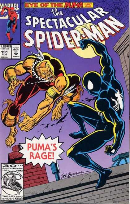 Spectacular Spider-Man (1976) 191 - Marvel Comics - Eye Of The Puma - Bats - 30th Anniversary - Webs - Sal Buscema