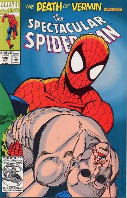 Marvel Comics - The Death Of The Vermin - 125 Us - 196 Jan - Conclusion - Sal Buscema Spectacular Spider-Man (1976) 196 - Marvel Comics - The Death Of The Vermin - 125 Us - 196 Jan - Conclusion - Sal Buscema