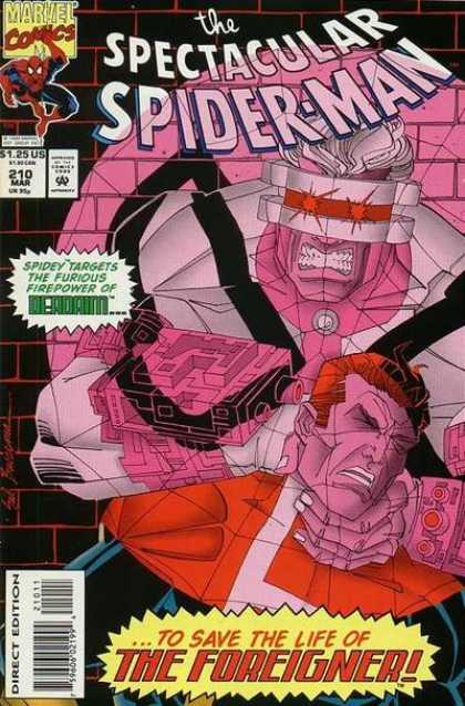 Spectacular Spider-Man (1976) 210 - Marvel Comics - Deadaim - The Foreigner - Furious Firepower - Pink Light - Sal Buscema