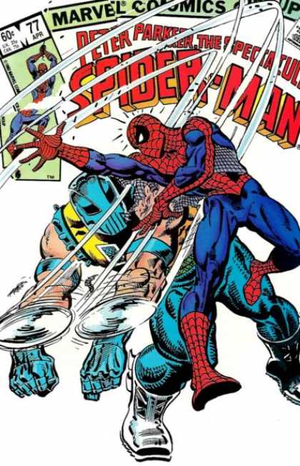 Spectacular Spider-Man (1976) 77 - Peter Parker - 77 - Spider-man - Aqua Spandex - Helmet