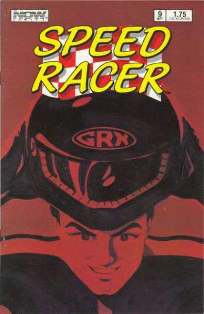 Speed Racer 9 - Grx - Helmet - Red - Flag - Grin