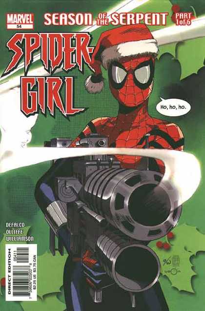 Spider-Girl 54 - Big Gun - Smoking Barrel - Christmas Time - Ho Ho Ho - Spideys Kid
