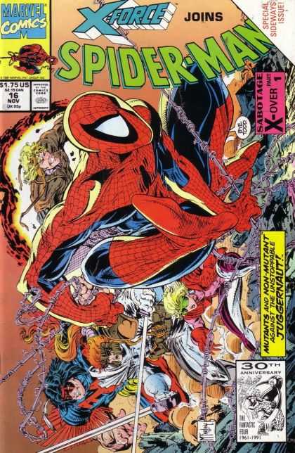 Spider-Man 16 - X-force - Juggernaut - Mutants - 30th Anniversary - Sabotage - Todd McFarlane