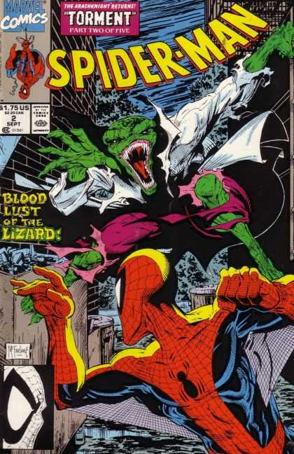 Spider-Man 2 - Marvel - Torment - September - Blood Lust Of The Lizard - Torn Clothing - Todd McFarlane