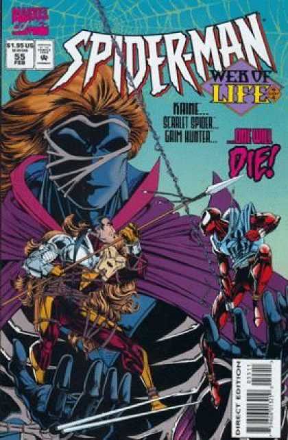 Spider-Man 55 - Marvel Comics - Web Of Life - Scarlet Spider - Grim Hunter - Feb Edition