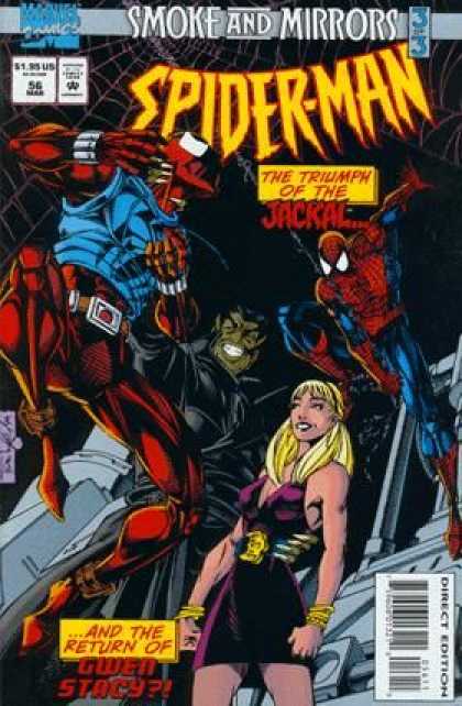 Spider-Man 56 - Two Spider Men - Hot Blonde - Spider Web - Green Goblin - Building