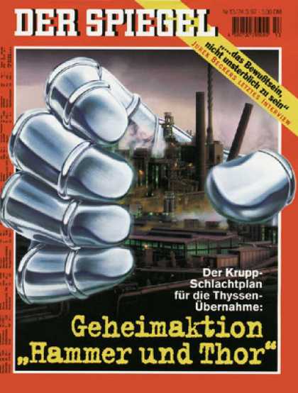 Spiegel - Der SPIEGEL 13/1997 -- Geplante ï¿½bernahme von Thyssen durch Krupp