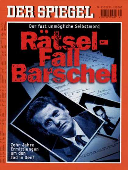 Spiegel - Der SPIEGEL 41/1997 -- Die letzten Tage im Leben des Uwe Barschel (I)