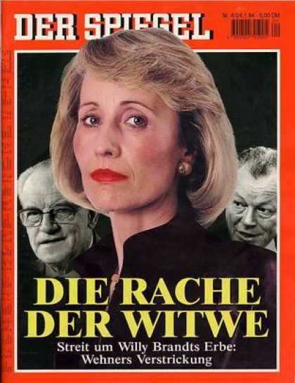 Spiegel - Der SPIEGEL 4/1994 -- Willy Brandts Witwe - sensationelle Enthï¿½llungen
