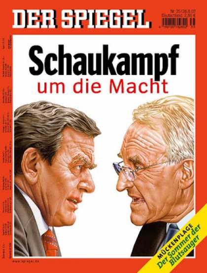 Spiegel - Der SPIEGEL 35/2002 -- Gerhard Schrï¿½der und Edmund Stoiber im Wahlkampf