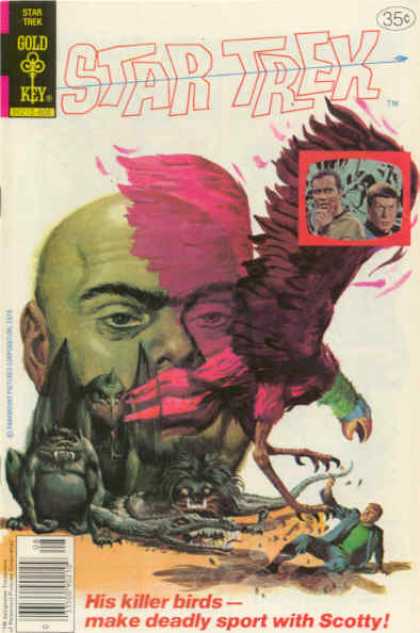 Star Trek 54 - Gold Key - Space - Killer Birds - Scotty - Bird Attack