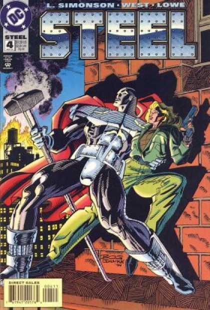 Steel 4 - Steel - Man Of Steel - Woman With Gun - City On Fire - Sledge Hammer - Jon Bogdanove