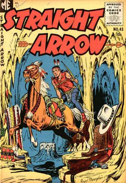 Straight Arrow 45 - Cowboys And Indians - Bow And Arrow - Cowboy Hat - Stirrups - Horse