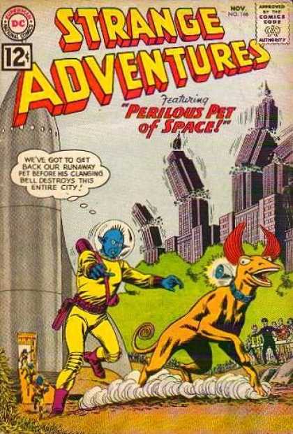 Strange Adventures 146 - Perilous Pet Of Space - Runway Pet - Return - Clanging Bell - Destroy City - Murphy Anderson