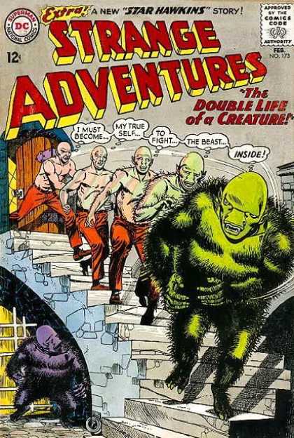 Strange Adventures 173 - Beast - Transformation - Double Life Of A Creature - Star Hawkins - Stairway