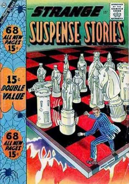 Strange Suspense Stories 36 - Chess - Horror - Fire - Spider - Double Value