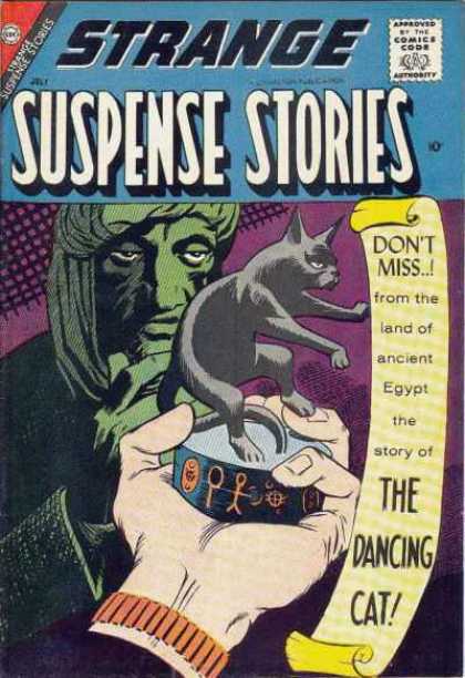 Strange Suspense Stories 37 - Dc Comics - The Dancing Cat - Egypt - Gold Watch - Hyrogliphics