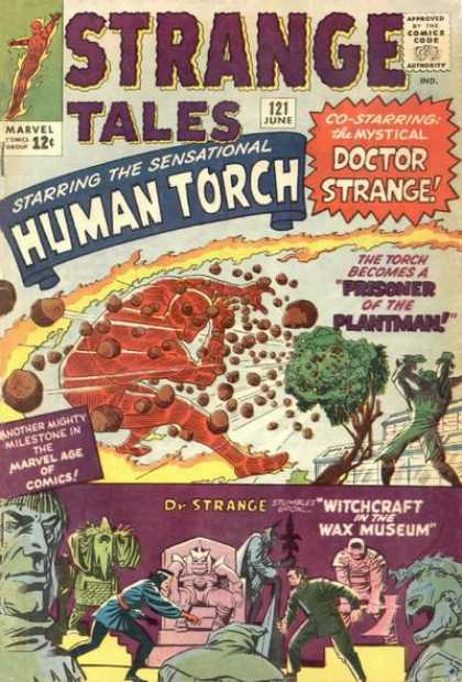 Human Torch - Doctor Strange - Plantman - Prisoner - Witchcraft - Jack Kirby Strange Tales 121 - Human Torch - Doctor Strange - Plantman - Prisoner - Witchcraft - Jack Kirby