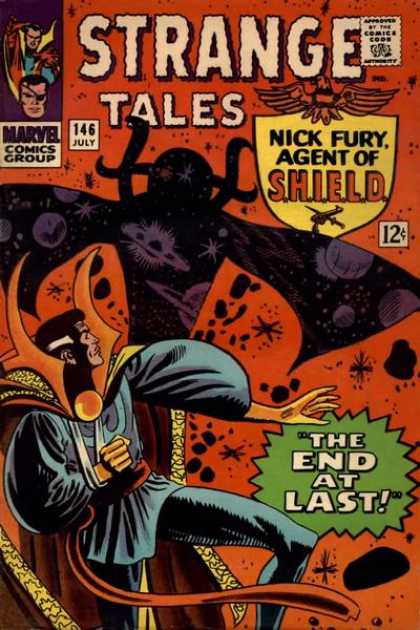 Marvel Comics Group - 146 July - Approved By The Comics Code Authority - The End At Last - Nick Furyagent Of Shield - Stan Goldberg Strange Tales 146 - Marvel Comics Group - 146 July - Approved By The Comics Code Authority - The End At Last - Nick Furyagent Of Shield - Stan Goldberg