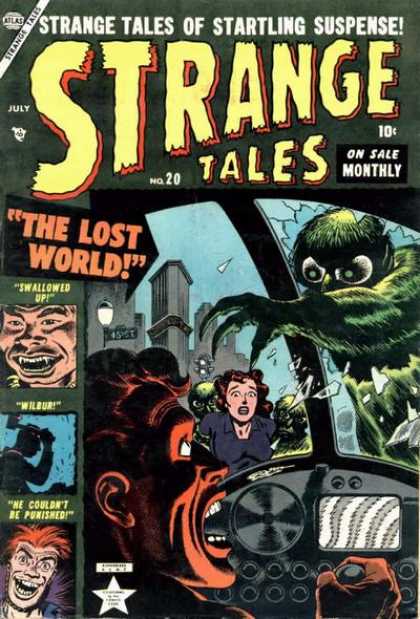 Strange Tales 20 - Startling Suspense - On Sale Monthly - The Lost World - Swallowed Up - He Couldnt Be Punished