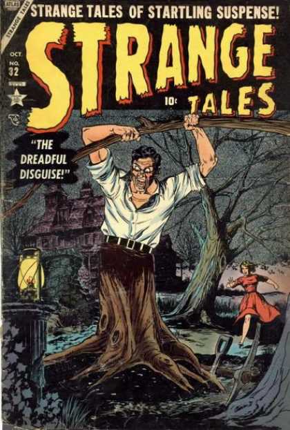 Strange Tales 32 - Starling Suspense - The Dreadful Disguise - Graveyard - Monster - Woman