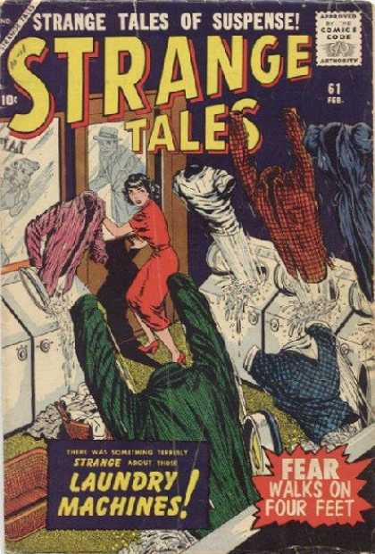 Strange Tales 61 - Washing Machines - Fear - Laundry - Strange - Walks - Bill Everett