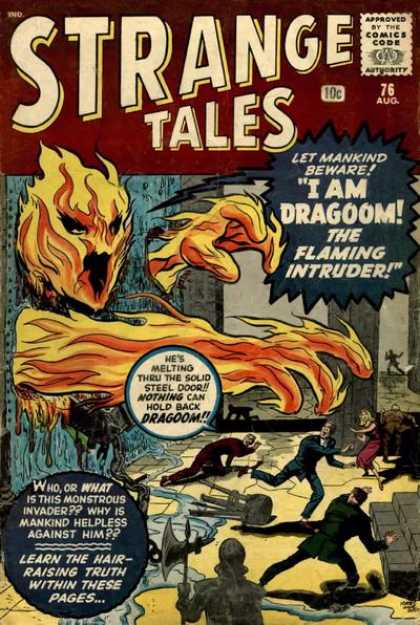 Strange Tales 76 - Strange - Tales - Dragoom - Flaming - Intruder - Dick Ayers, Jack Kirby