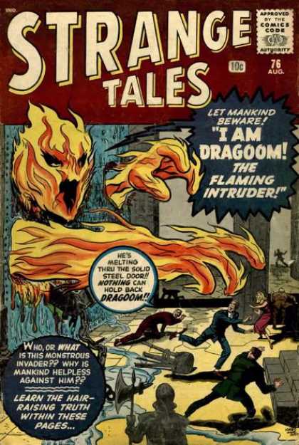 Strange - Tales - Dragoom - Flaming - Intruder - Dick Ayers, Jack Kirby Strange Tales 76 - Strange - Tales - Dragoom - Flaming - Intruder - Dick Ayers, Jack Kirby