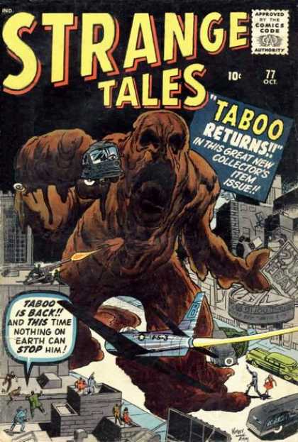Taboo - October - Collectors Item Issue - City - Buildings Strange Tales 77 - Taboo - October - Collectors Item Issue - City - Buildings