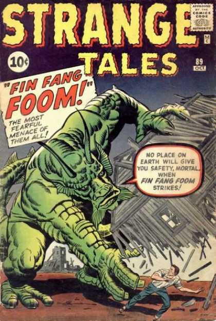 Unique Comic - From Beyond The Grave - Current Events In Comic - Rare Find - Seweed Monster - Dick Ayers, Jack Kirby Strange Tales 89 - Unique Comic - From Beyond The Grave - Current Events In Comic - Rare Find - Seweed Monster - Dick Ayers, Jack Kirby
