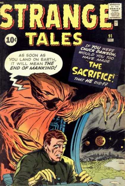 The Sacrifice - Chcuk Dawson - Horror Comics - Science Fiction - Alien Monsters Strange Tales 91 - The Sacrifice - Chcuk Dawson - Horror Comics - Science Fiction - Alien Monsters