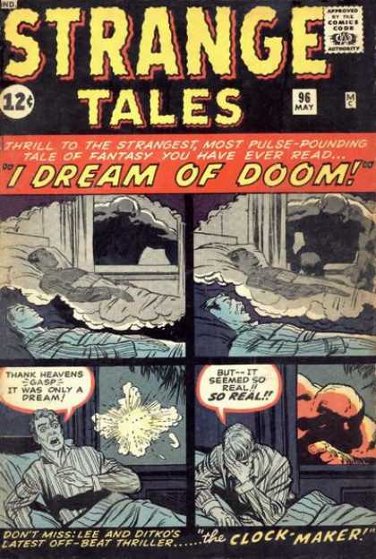 I Dream Of Doom - Ditko - Pulse-pounding - Sleeping - Thriller Strange Tales 96 - I Dream Of Doom - Ditko - Pulse-pounding - Sleeping - Thriller