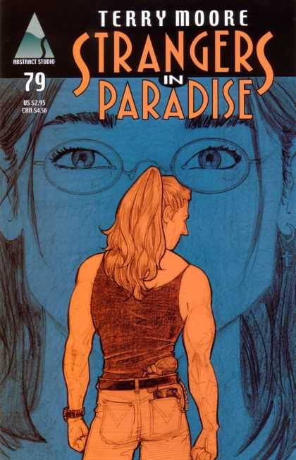 Strangers in Paradise 79 - Terry Moore - Abstract Studio - Man - Gun - Woman