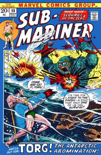 Sub-Mariner (1968) 55 - Sub-mariner - Scourge Of The Sea - Prince Namor - Torg - The Antarctic Abombination