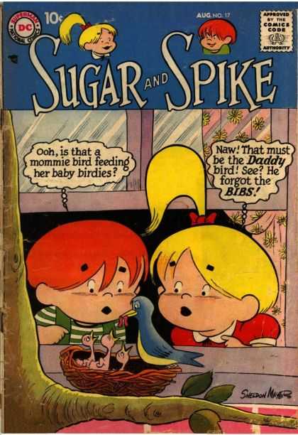 Sugar and Spike 17 - Blonde Hair - Orange Hair - Ooh Is That A Mommie Bird Feeding Her Baby Birdies - Naw That Must Be The Daddy Bird - See He Forgot The Bibs