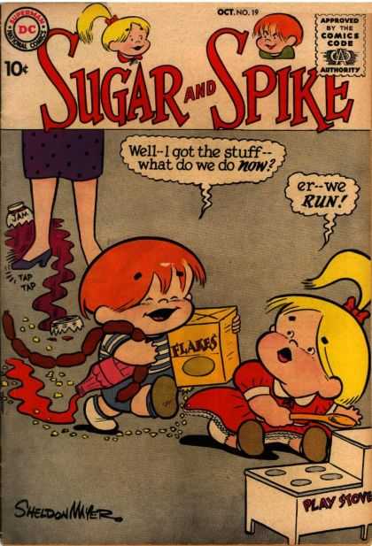 Sugar and Spike 19 - No 19 - Kids Playing - Sheldon Mayer - Messy Floor - Play Stove