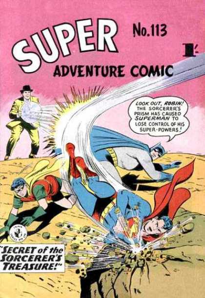 Super Adventure Comic 113 - Robin - Secret Of The Sorcerers Treasure - Superman - Prism - Super-powers
