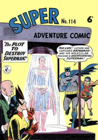 Super Adventure Comic 114 - Molecular Machine - Batman - Robin - Superman - Plot