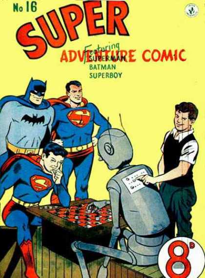 Super Adventure Comic 16 - No 16 - Batman - Superboy - Playing - Chess