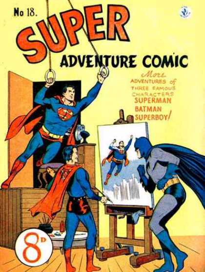 Super Adventure Comic 18 - Superman - Batman - Art - Comic - Superhero