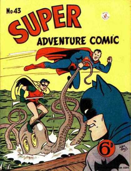 Super Adventure Comic 43 - Batman - Robin - Octopus - Superman - Superfriends