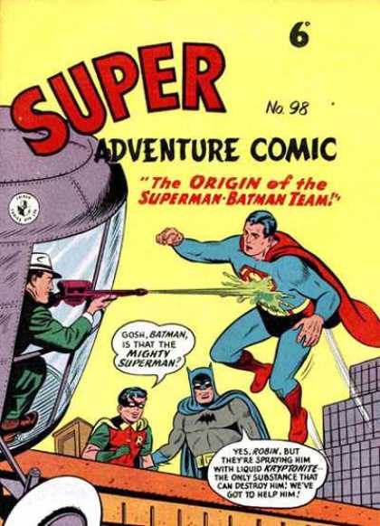 Super Adventure Comic 98 - The Origin Of The Superman-batman Team - Issue Number 98 - Superman - Batman - Robin